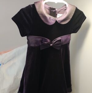 Goodlad of Philadelphia Deep Purple Velvet Dress 3T  Special Occasion Wedding